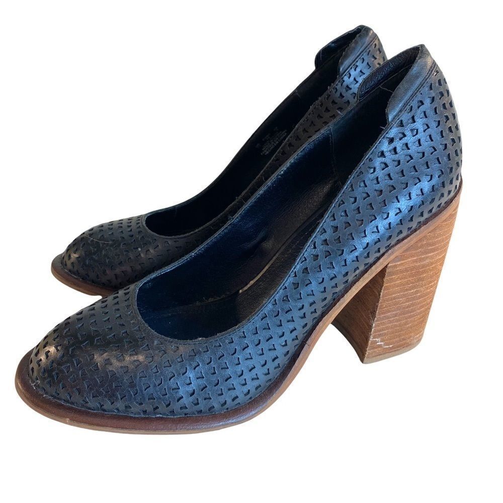 Kelsi Dagger Brooklyn Black Block heels Round Toe